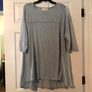 Umgee Dusty Blue Tunic Top